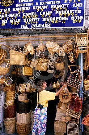A basket shop in Singapore.