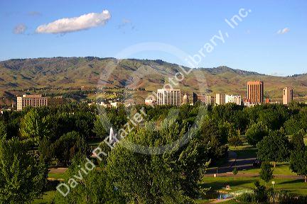 A cityscape view of downtown Boise, Idaho.
