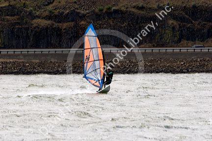 Windsurfing the Columbia River near Biggs, Oregon.