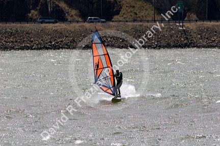 Windsurfing the Columbia River near Biggs, Oregon.