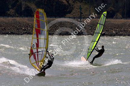 Windsurfing the Columbia River near Biggs, Oregon.