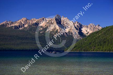 Redfish Lake in the Stanley Basin, Idaho.  Sawtooth Mountains in background.