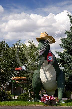 Dinosaur statue in Vernal, Utah.