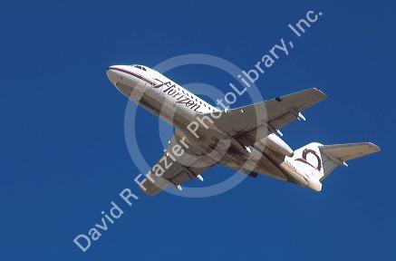 F-28 passenger jet airliner.