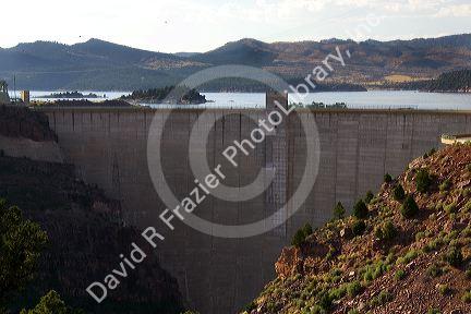 Dam at Flaming Gorge National Recreation Area, Utah.