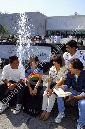 Mexican students at the Museum of Anthropology in Mexico City, Mexico.