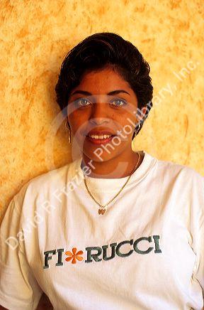 Portrait of a mexican teen girl in Mexico.