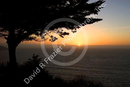 Sunset on the California Coast near San Francisco, California.
