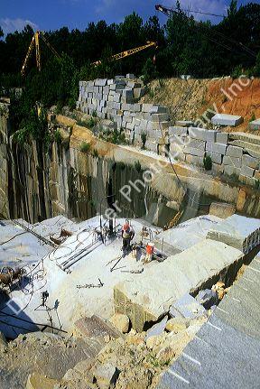 A granite rock quarry near Elberton, Georgia.