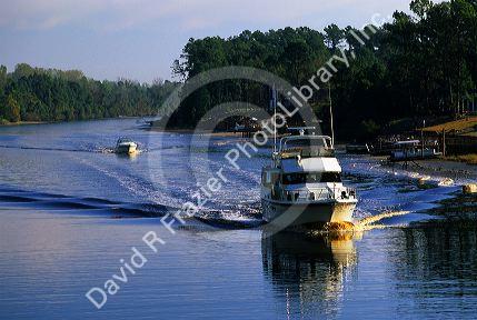 Boats on the intracoastal waterway near Myrtle Beach, South Carolina.