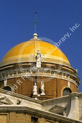 Cathedral dome in Cadiz, Spain.