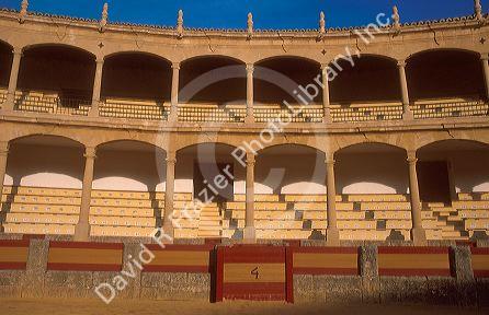 The oldest bull ring in the world at  Ronda, Spain.