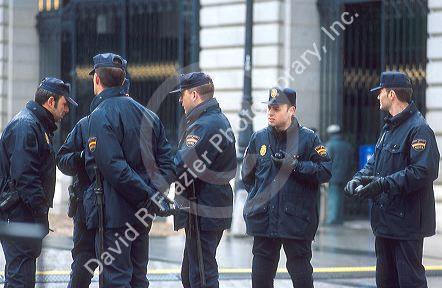 National police, Guardia Civil in Madrid, Spain.