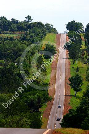 Highway 12, ruta 12 in Misiones Province Argentina.