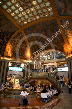 Galeria Pacifico and cafe seating in Buenos Aires, Argentina.