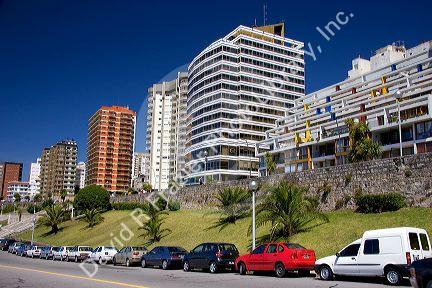 Hotels and condominiums at Mar del Plata, Argentina.