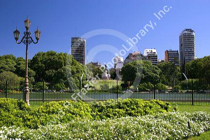 Parks along Avenida Libertador Buenos Aires, Argentina.