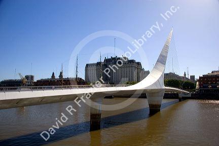 Puente de la Mujer at Puerto Modero, Buenos Aires, Argentina.