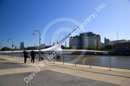 Puente de la Mujer at Puerto Modero, Buenos Aires, Argentina.