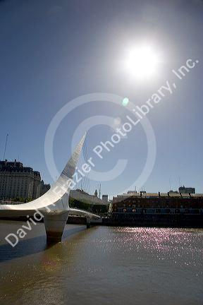 Puente de la Mujer at Puerto Modero, Buenos Aires, Argentina.