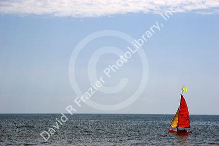 Beach scene at the Mississippi Gulf Coast near Biloxi.