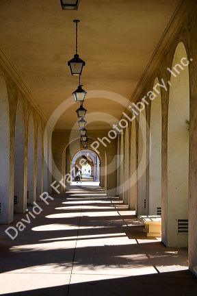 Porticos at Balboa Park in San Diego, California.