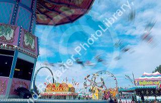 Carnival rides at the Western Idaho Fair.