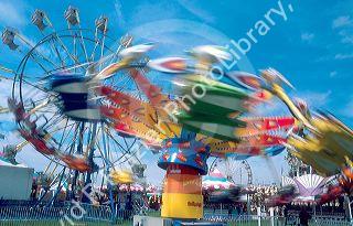 Carnival rides at the Western Idaho Fair.