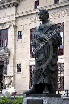 Statue of Christopher Columbus in front of City Hall in Columbus, Ohio.