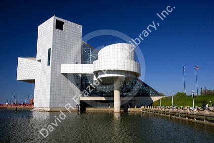 The Rock and Roll Hall of Fame at Cleveland, Ohio.