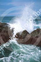 Waves crashing on the rocky coast of Oregon.