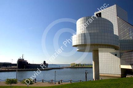 The Rock and Roll Hall of Fame at Cleveland, Ohio.