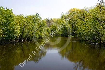 The Grand River at Onondaga, Michigan.