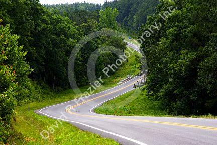 Scenic Highway 7 through the Ouachita National Forest, Arkansas.