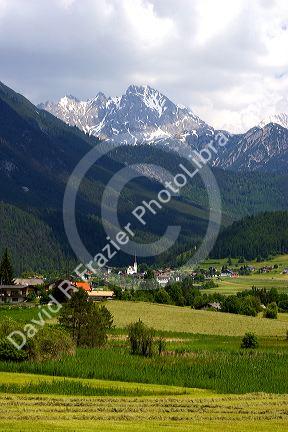 Farmland at Imst, Austria.