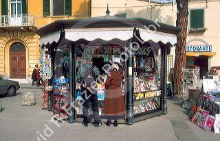 News Kiosk at Pisa, Italy.