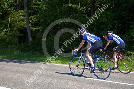 Bicyclists in the German countryside.