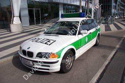 Police car in Friesing, Germany.