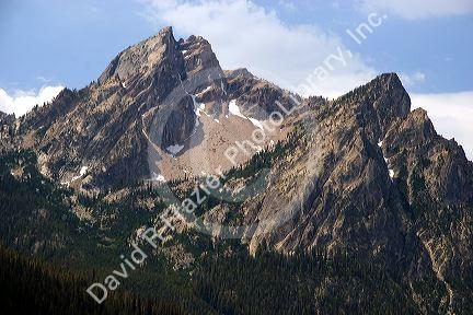 Sawtooth Mountain peak near Stanley, Idaho.