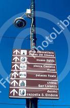 Direction sign in Turin, Italy.