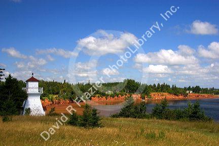 Lighthouse at Ft. Amherst near Charlottetown on Prince Edward Island, Canada.