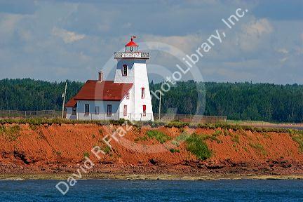 Lighthouse at North Umberland on Prince Edward Island, Canada.