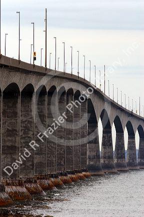 Confereration Bridge connects New Brunswick to Prince Edward Island, Canada.