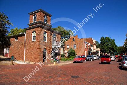 Historic main street in St. Charles, Missouri.