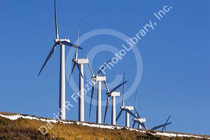 Windmill electricity generators near Arlington, Wyoming.