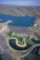 Lucky Peak reservior and dam in Boise, Idaho.