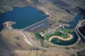 Lucky Peak reservior and dam in Boise, Idaho.