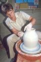 Pottery making.