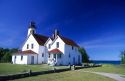 A lighthouse on Point Iroquois along Lake Superior, Michigan.