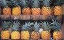 A pineapple display in Hawaii.